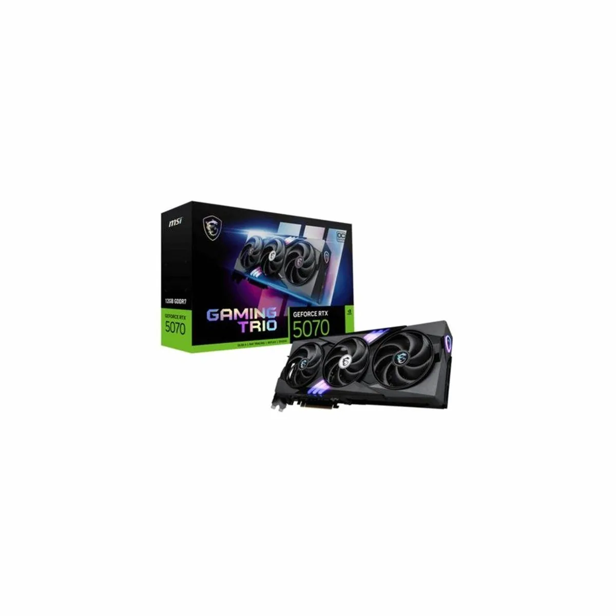 MSI GeForce RTX 5070 12G GAMING TRIO OC, leistungsstarke Grafikkarte, optimierte Kühlung, RGB-Beleuchtung