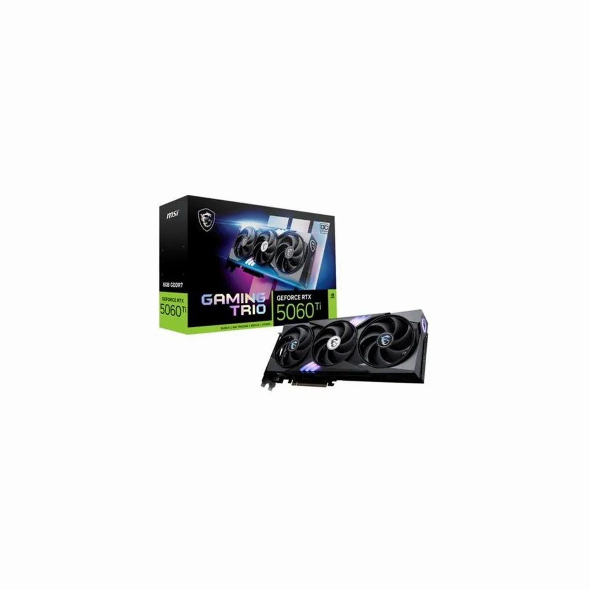 MSI GeForce RTX 5060 Ti 8G GAMING TRIO OC Grafikkarte, hohe Leistung, optimierte Kühlung, beeindruckende Grafikqualität