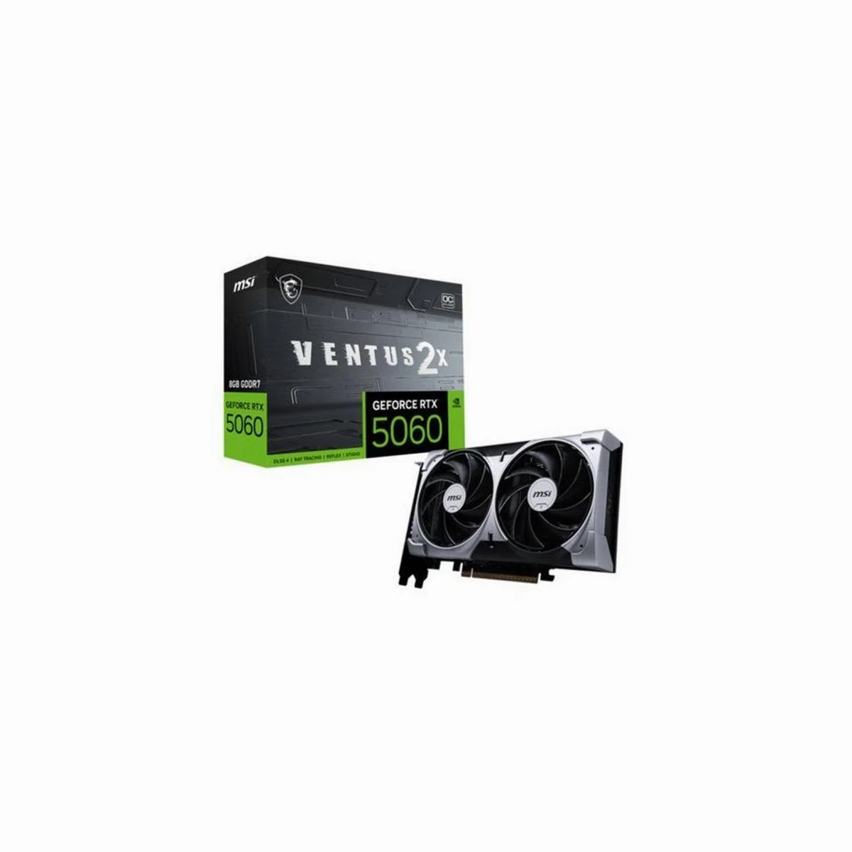 MSI GeForce RTX 5060 8G VENTUS 2X OC Grafikkarte, leistungsstark, effiziente Kühlung, 8 GB GDDR6