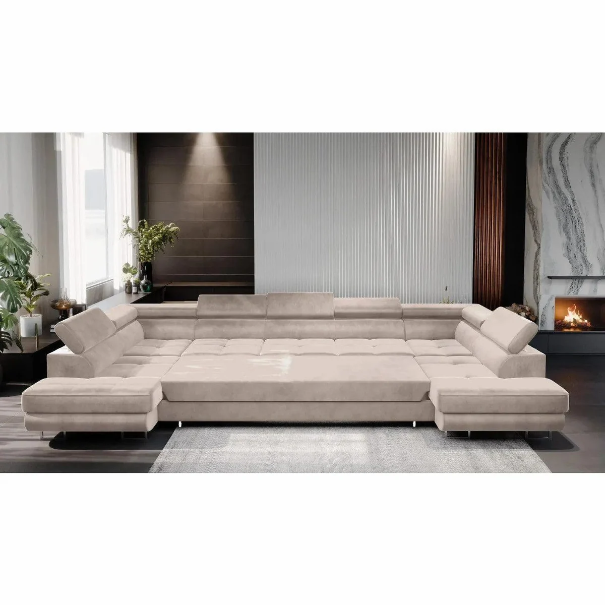 Muffo WILD Maxi U2 Ecksofa, U-Form, Schlaffunktion & Bettkasten — für maximalen Komfort 3