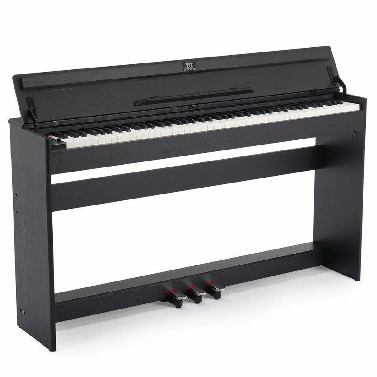 MUSTAR Digitalpiano, Bluetooth-fähig, 88 Tasten, 3 Pedale, kompakt und vielseitig
