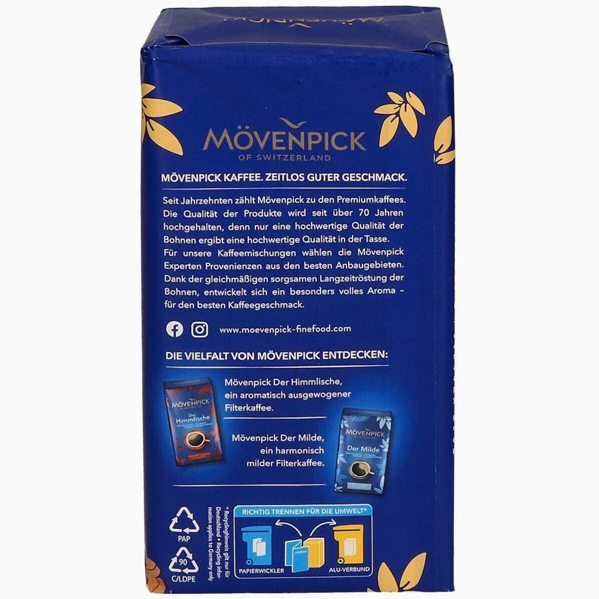 Mövenpick Edle Komposition, gemahlener Kaffee, würzig und fein 3