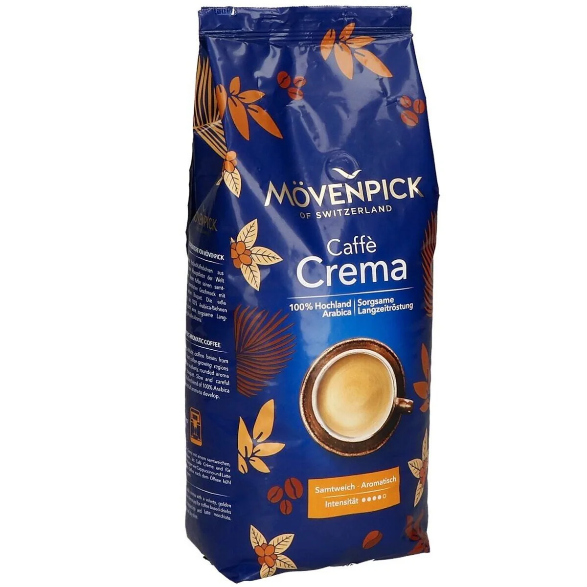 Mövenpick Caffè Crema, 1000 g, ganze Bohnen, intensive Aromen, samtweiche Crema