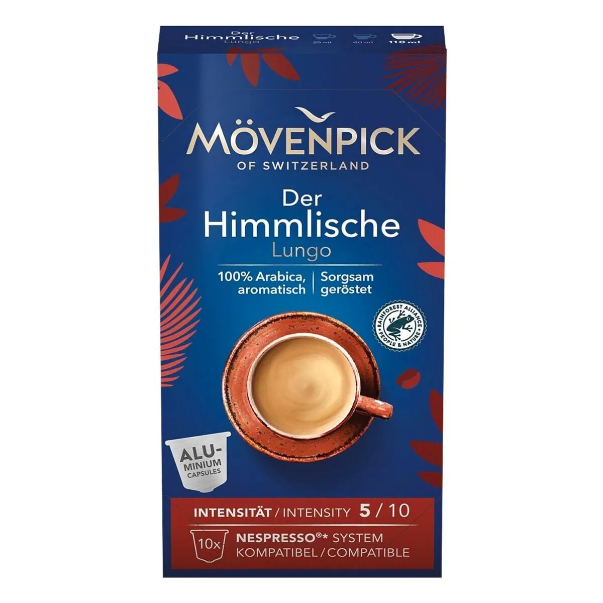 Mövenpick Der Himmlische Lungo, 10 Kapseln, ausgewogenes Aroma, 100% Arabica