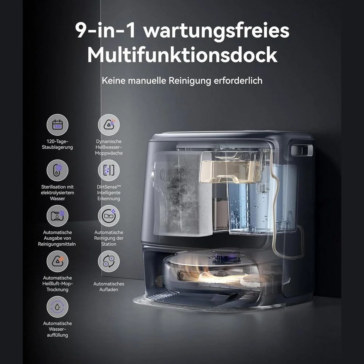 Narwal Freo Z10 Ultra Saugroboter, 18.000 Pa Saugkraft, All-in-One-Basisstation, KI-gesteuerte Reinigung 5