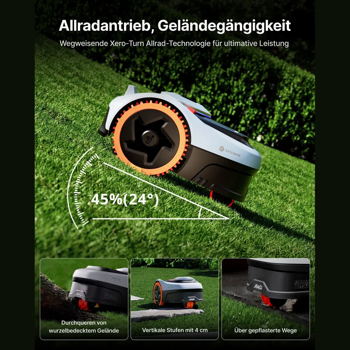 NAVIMOW i205 AWD Mähroboter, Allradantrieb, automatisches Kartieren, bis 500 m² 5