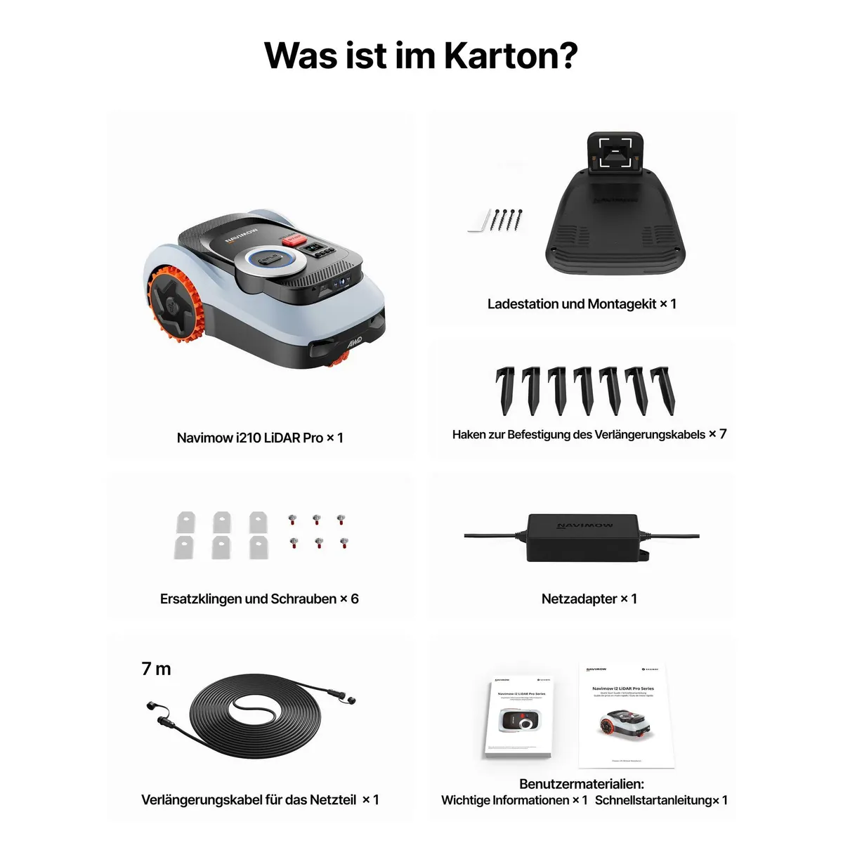 NAVIMOW i210/i220 Mähroboter, kabellose Kartierung, Allradantrieb, bis 1000 m² 4