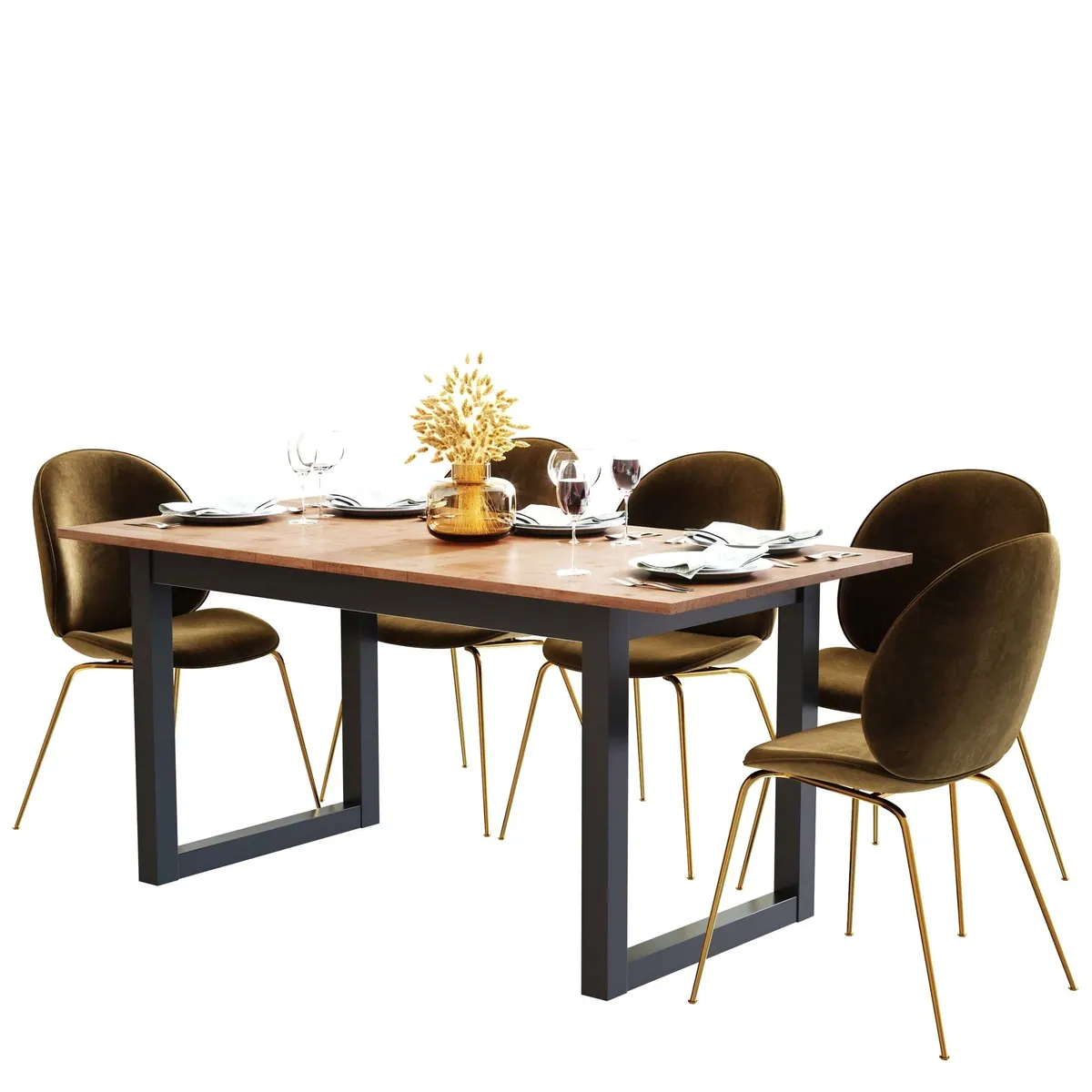 Newroom Esstisch Wildeiche, ausziehbar von 120 auf 160 cm, Vintage-Charakter