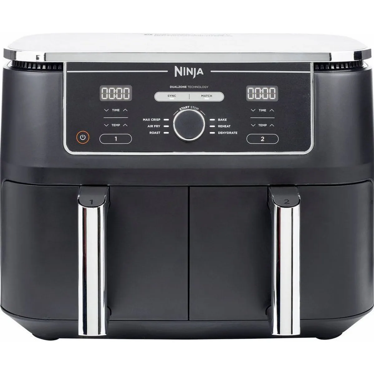 NINJA Heißluftfritteuse Foodi AF400EU, zwei Garzonen, 6 Zubereitungsfunktionen