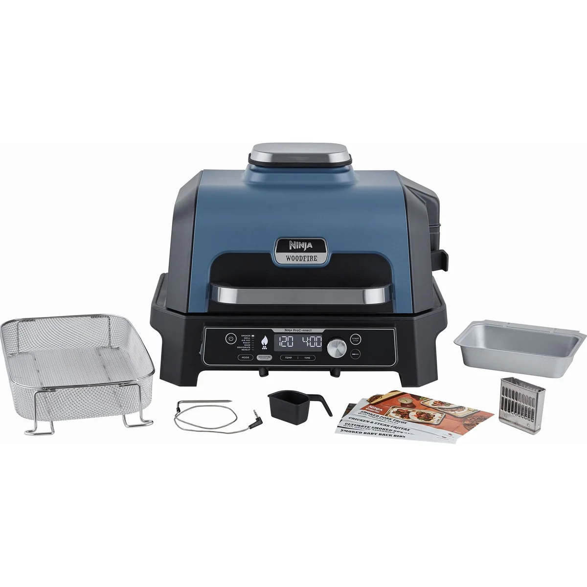 NINJA Woodfire Pro Connect XL, 1700 W, elektrischer Tischgrill & Smoker mit App-Steuerung 2