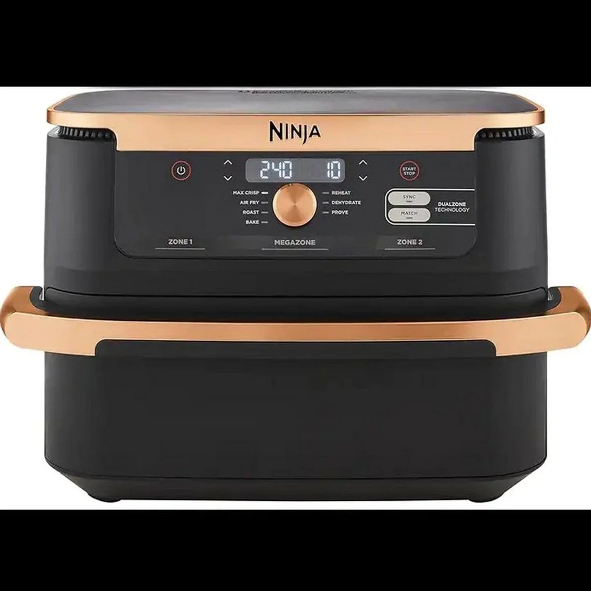 NINJA Heißluftfritteuse AF500EUCP, DualZone-Technologie, 10,4 l Volumen