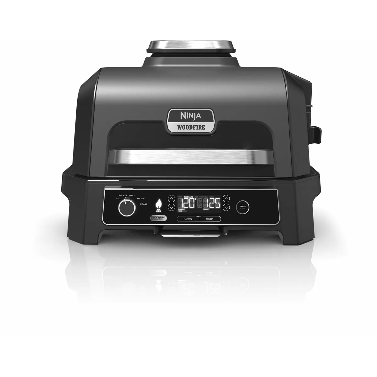 NINJA Woodfire Pro XL Elektrogrill, 1700 W, vielseitig einsetzbar — Grillen, Smoken, Frittieren