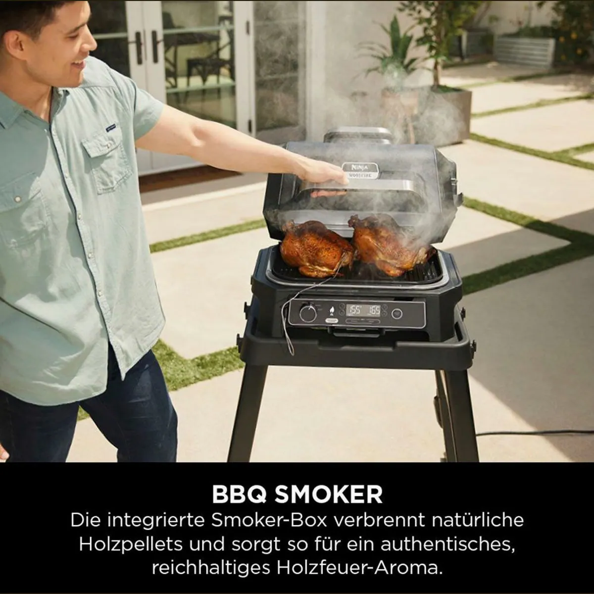 NINJA Woodfire Pro XL Elektrogrill, 1700 W, vielseitig einsetzbar — Grillen, Smoken, Frittieren 5