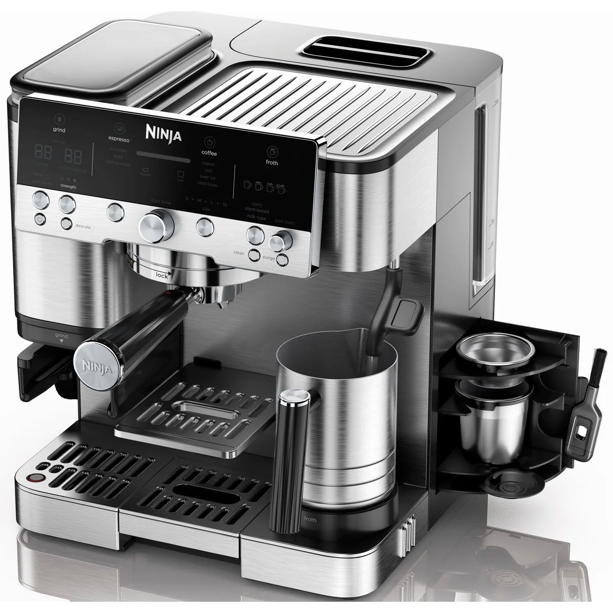 NINJA Espressomaschine ES601EU, vielseitig mit integriertem Mahlwerk