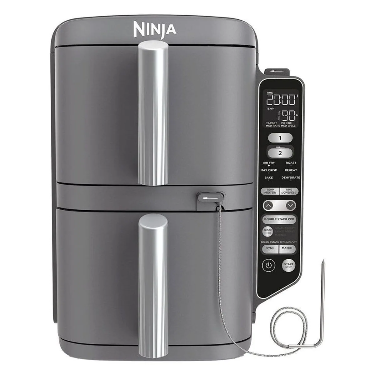 NINJA Double Stack XL Heißluftfritteuse, 2470 W, 2x 4.75 L, 6 Programme