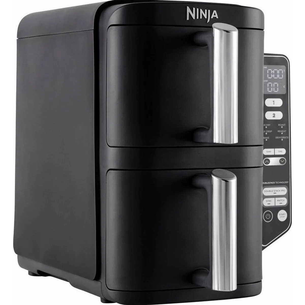 NINJA Heißluftfritteuse SL300EU, stapelbares Design, 2470 W Leistung