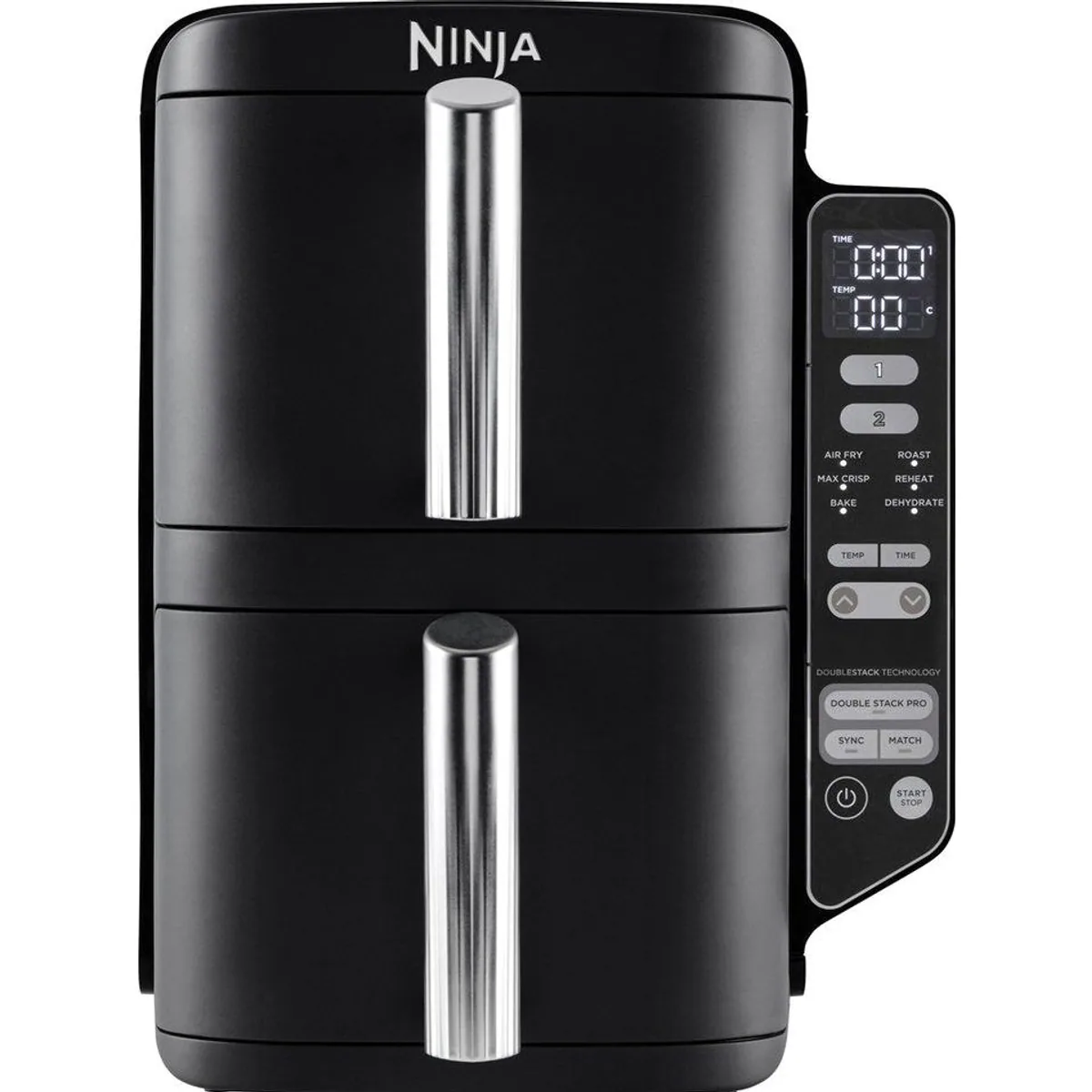 NINJA Heißluftfritteuse SL300EU, stapelbares Design, 2470 W Leistung 2