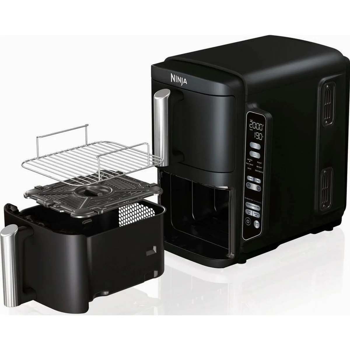 NINJA Heißluftfritteuse SL300EU, stapelbares Design, 2470 W Leistung 5