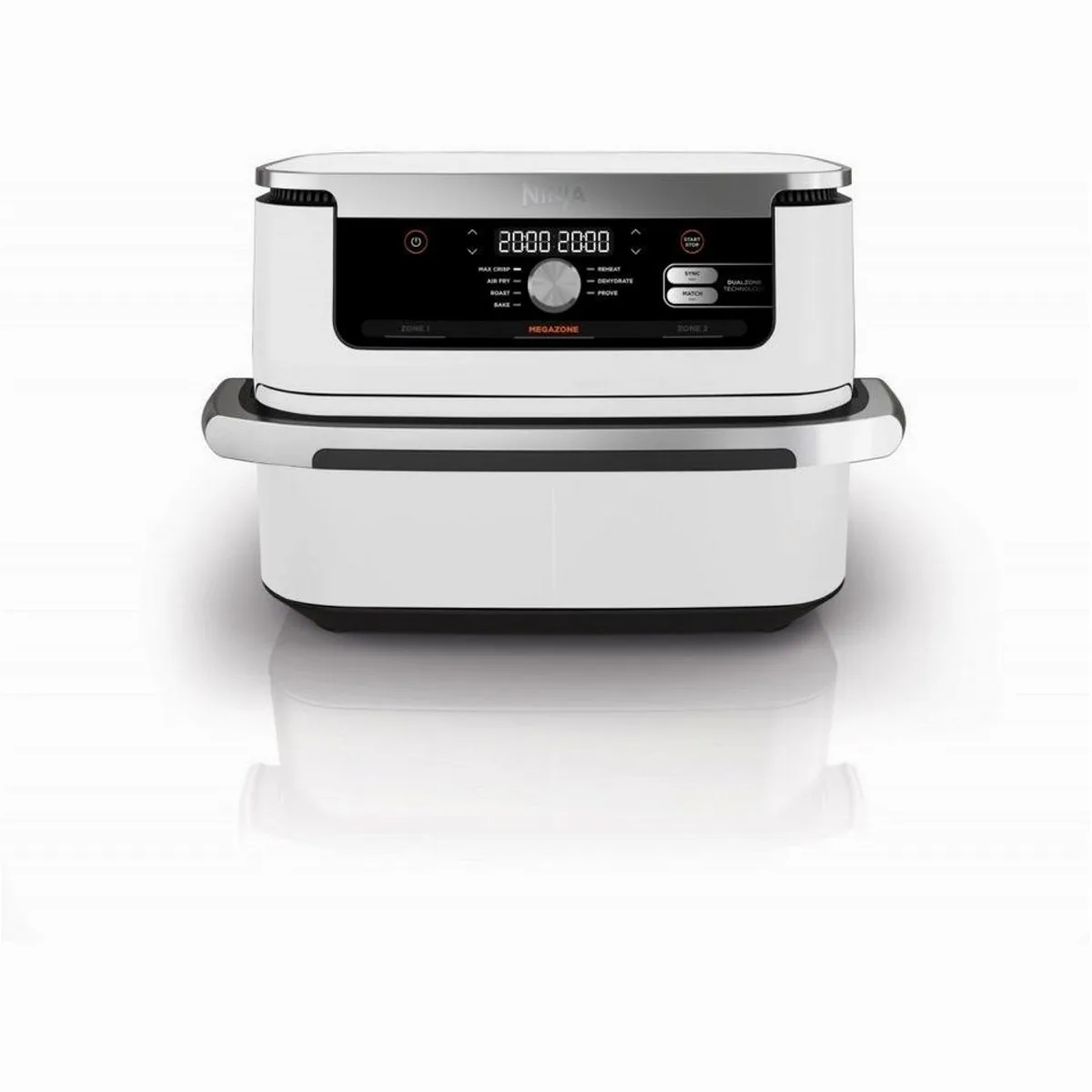 NINJA Heißluftfritteuse AF500EUWH, 2470 W, 10,4 L Frittierfach, 7 Funktionen