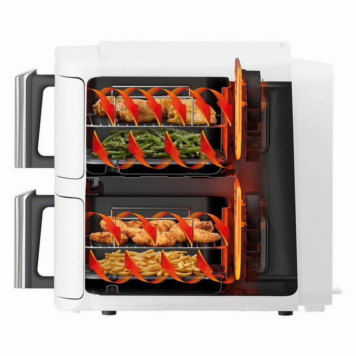 NINJA SL400EUWH Heißluftfritteuse, 2470 W, 9.5 Liter Fassungsvermögen, 6 Automatikprogramme 4