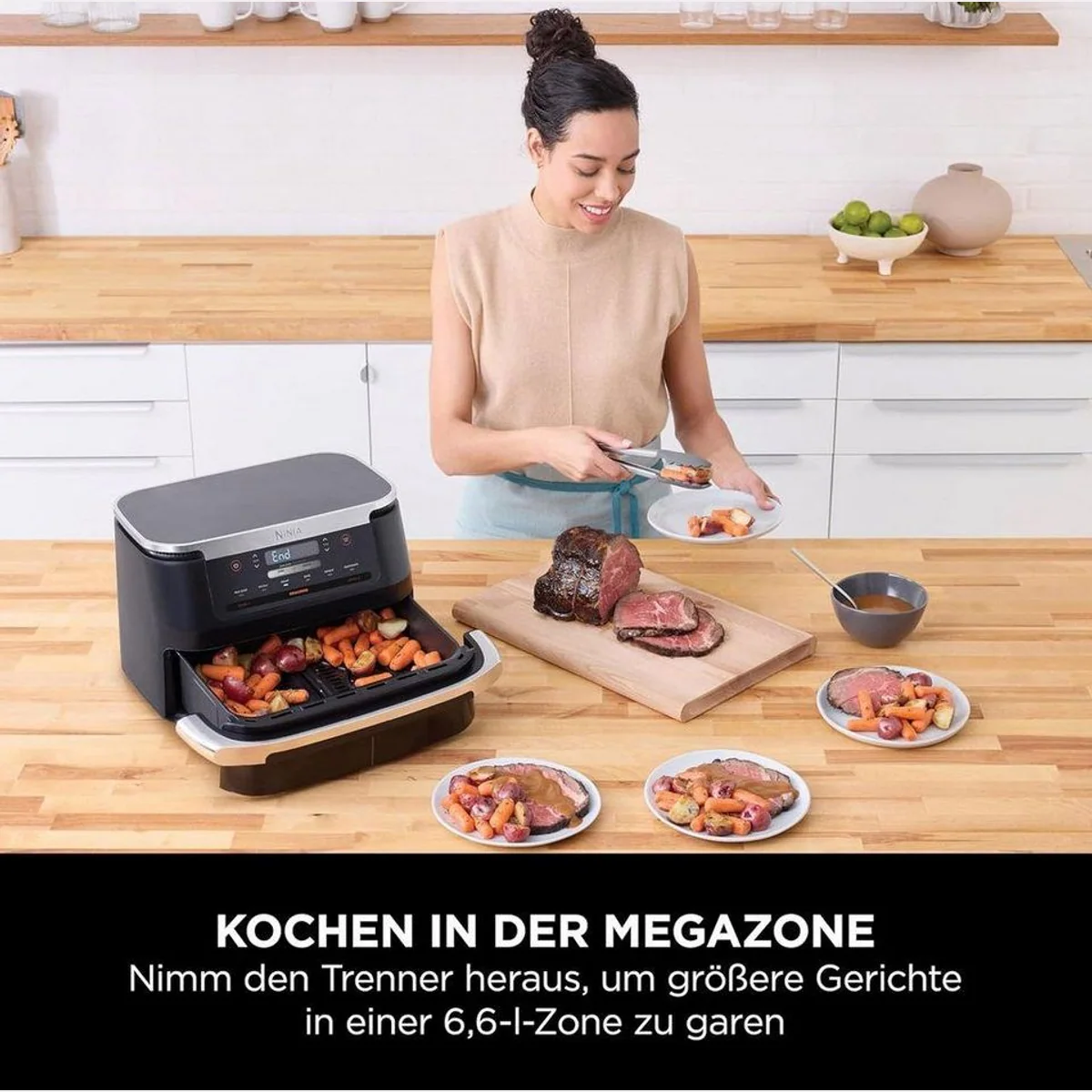 NINJA Fritteuse AF550EU, Dual Zone Technologie, 6 Kochfunktionen, 6,6 Liter Volumen 3