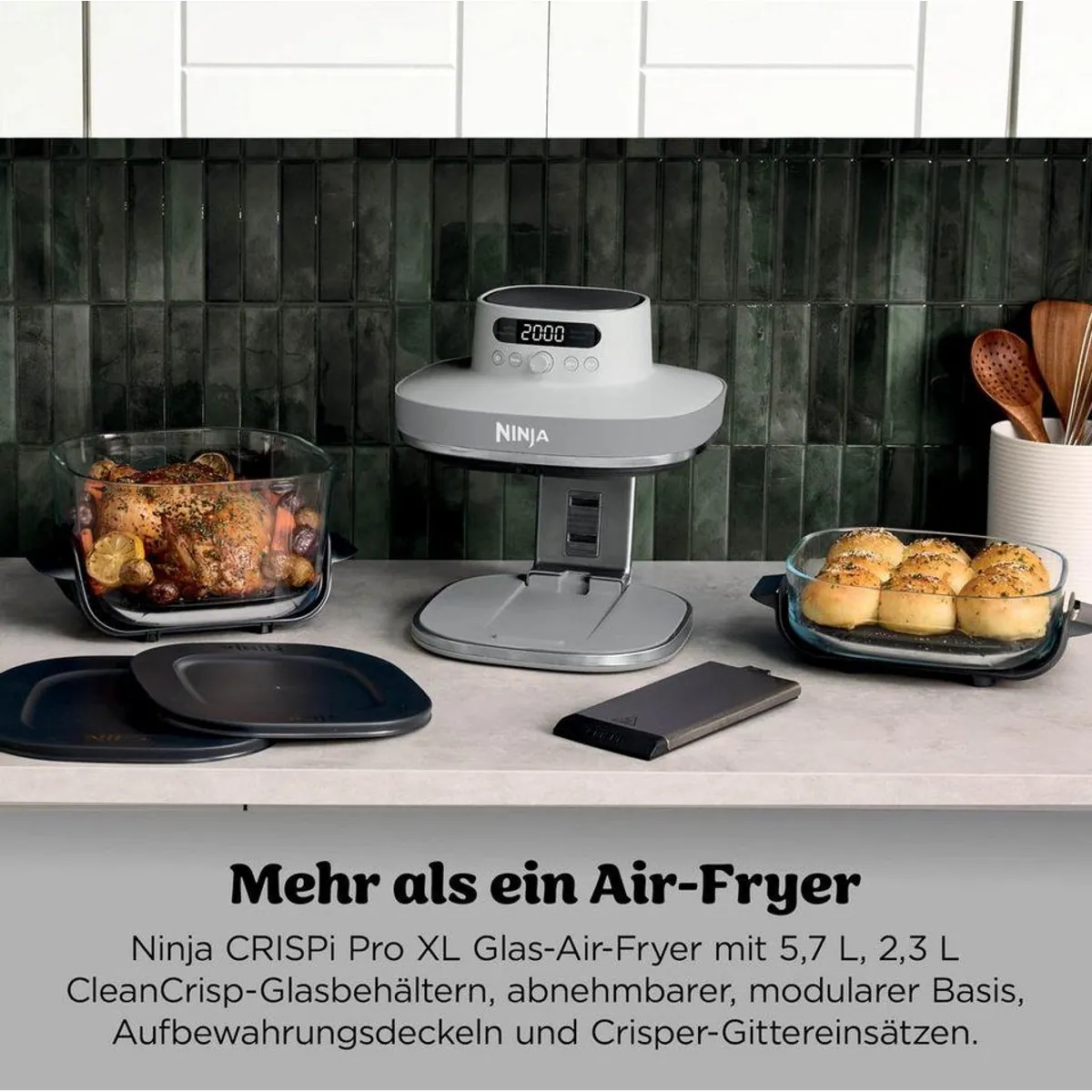 NINJA CRISPi PRO XL Heißluftfritteuse, 5,7 L Volumen, 5 Programme 4
