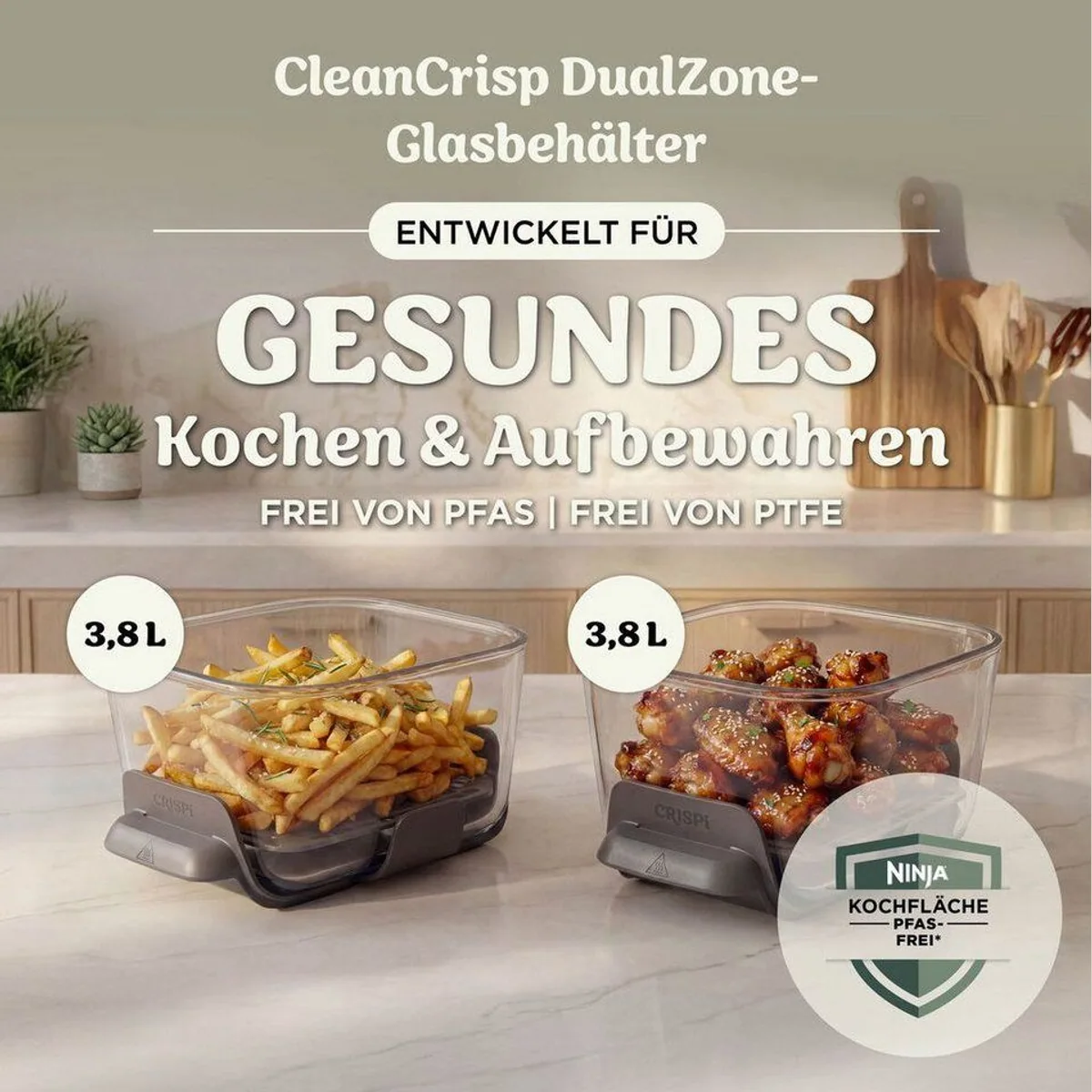 NINJA Heißluftfritteuse DD102EUIV2, 8 Funktionen, 2860 W – Weiß 4