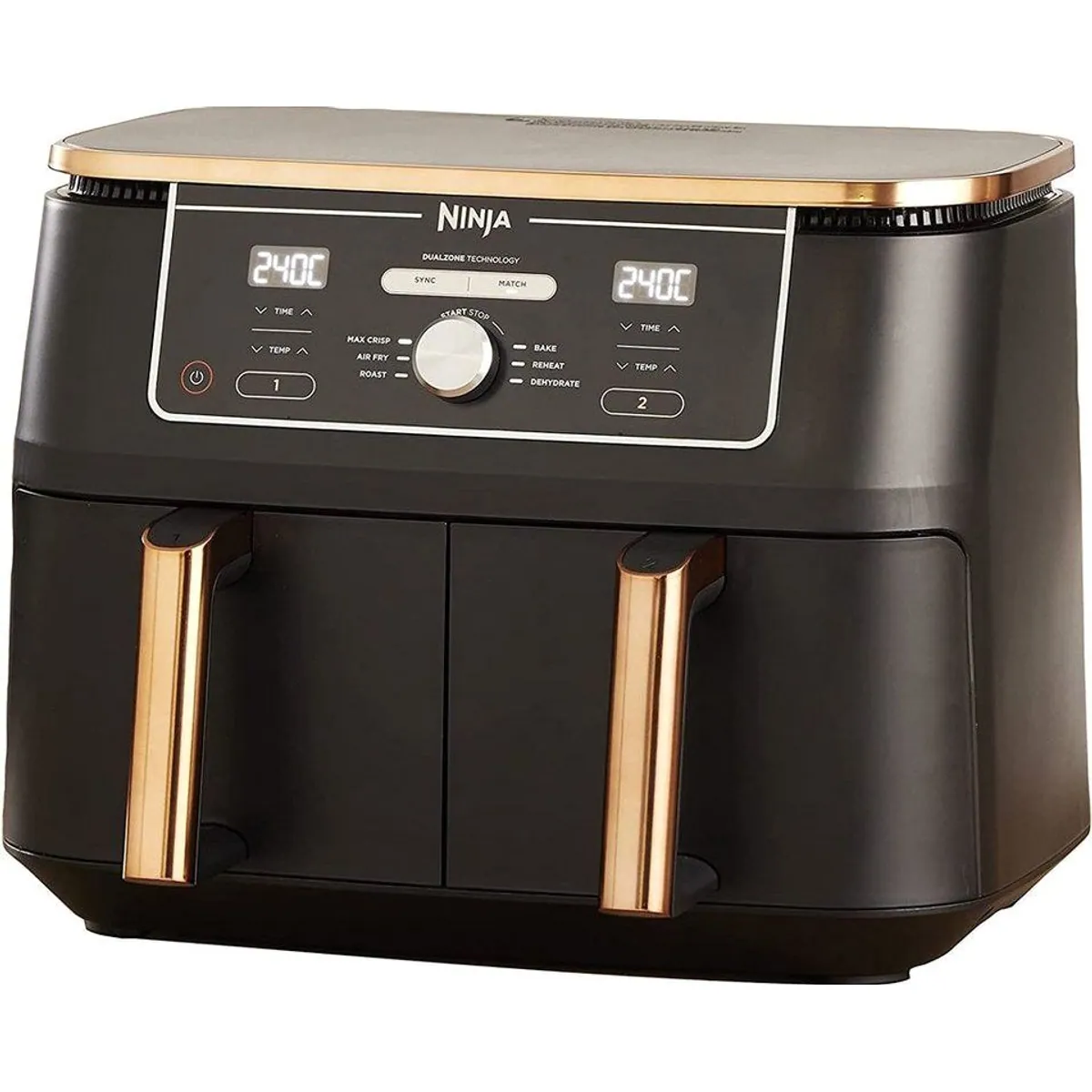 NINJA Heißluftfritteuse MAX Dual Zone, 6-in-1, 9,5 Liter, schnelle Zubereitung