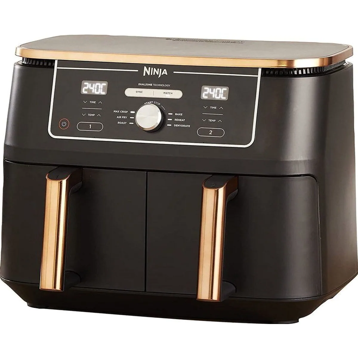 NINJA Heißluftfritteuse MAX Dual Zone, 6 Funktionen, 9,5 Liter Kapazität