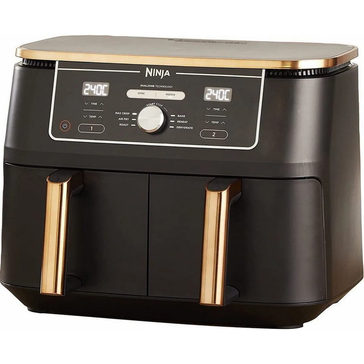 NINJA Foodi MAX Dual Zone Heißluftfritteuse, vielseitig, große Kapazität, schnelle Zubereitung