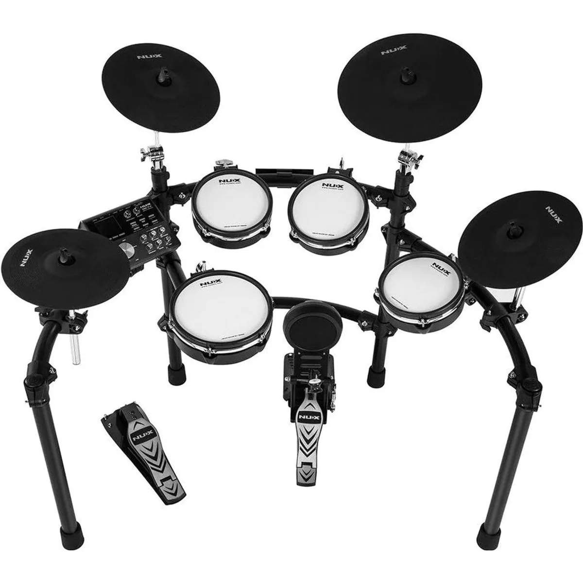 Nux DM-7X E-Drum Set, 30 Studio-Kits, Dual-Triggering-Technologie, Bluetooth-Konnektivität