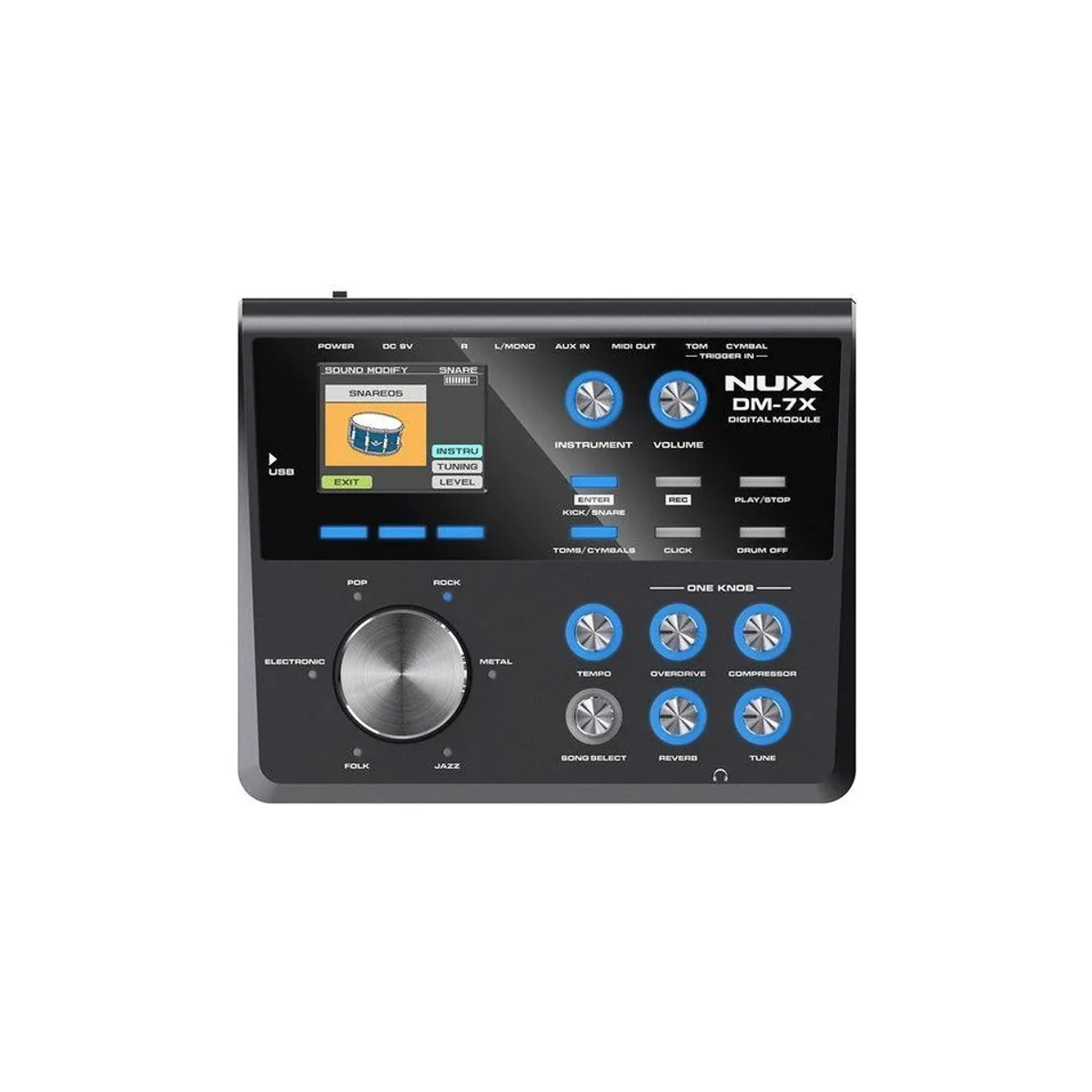 Nux DM-7X E-Drum Set, 30 Studio-Kits, Dual-Triggering-Technologie, Bluetooth-Konnektivität 5