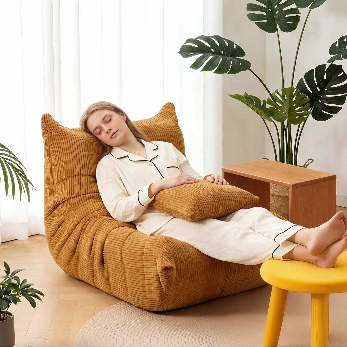 oyajia Sitzsack Relaxsessel, ergonomisch, bequem, modern — ideal für Wohnzimmer & Schlafzimmer 3
