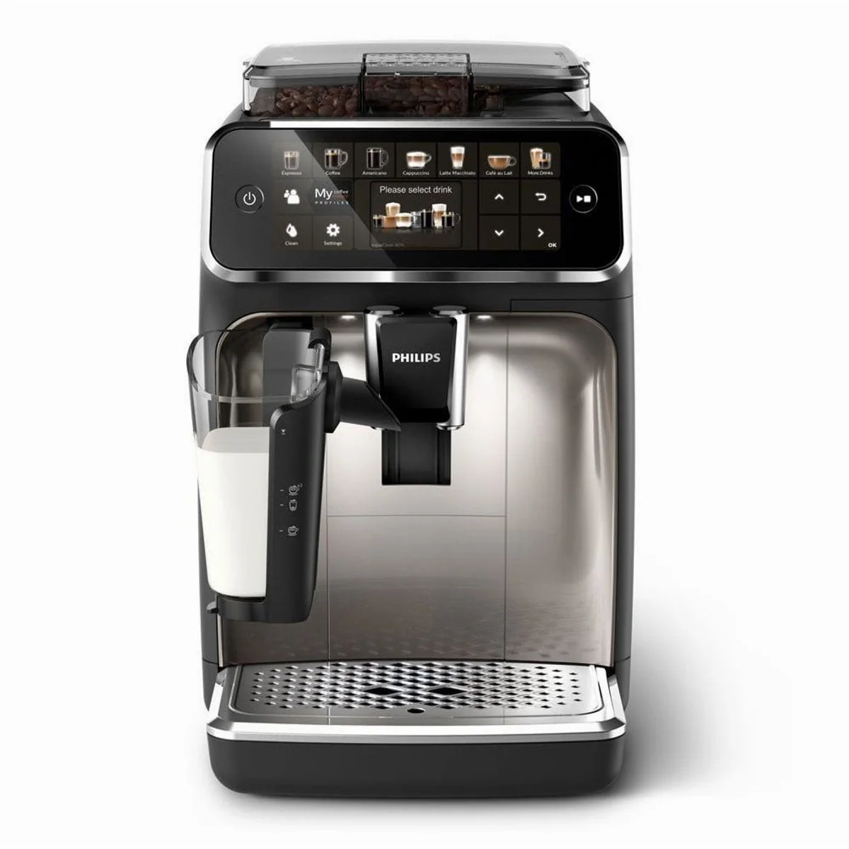 Philips Kaffeevollautomat, 12 Kaffeespezialitäten, einfache Reinigung, langlebiges Keramikmahlwerk