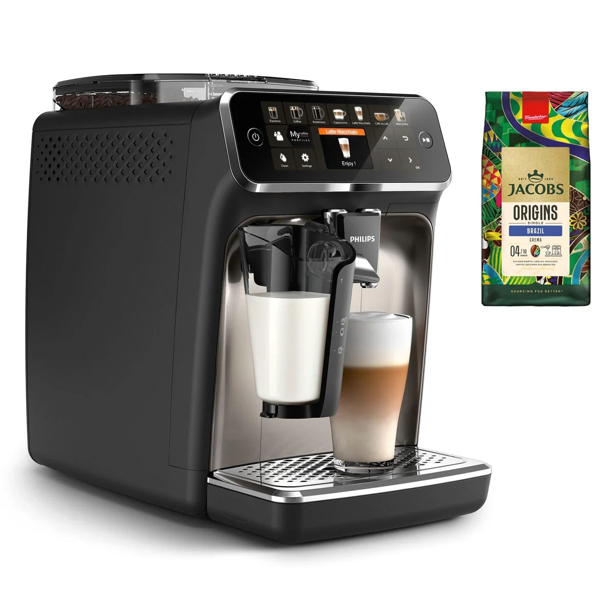 Philips EP5447/90 5400 Series Kaffeevollautomat, 12 Kaffeespezialitäten, LatteGo Milchsystem