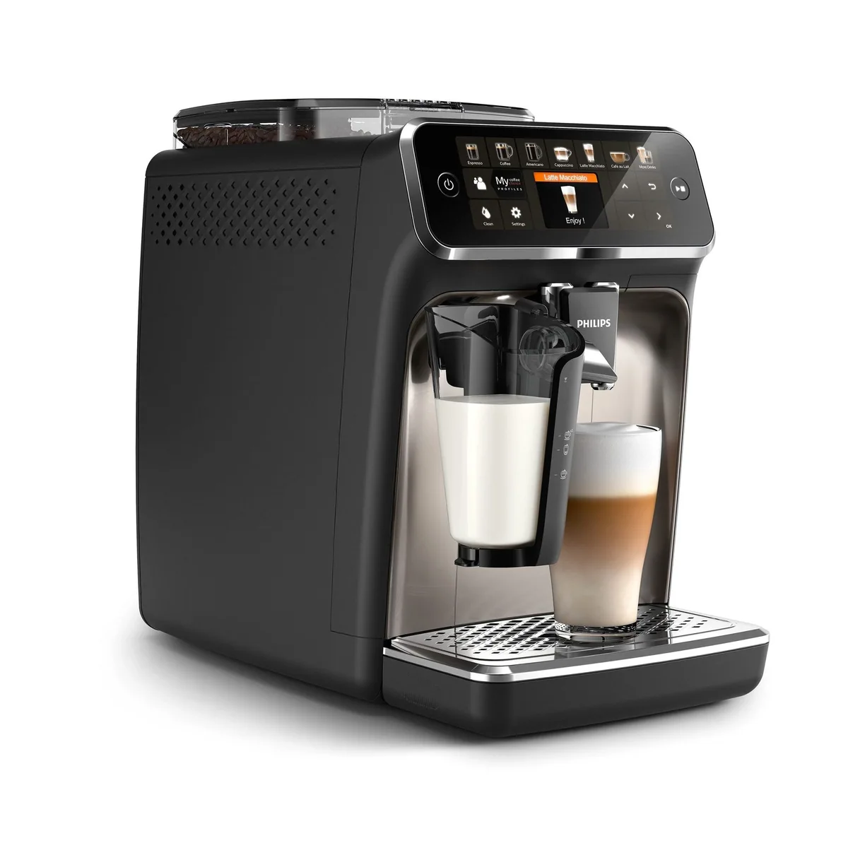 Philips EP5447/90 5400 Series Kaffeevollautomat, 12 Kaffeespezialitäten, LatteGo Milchsystem 2