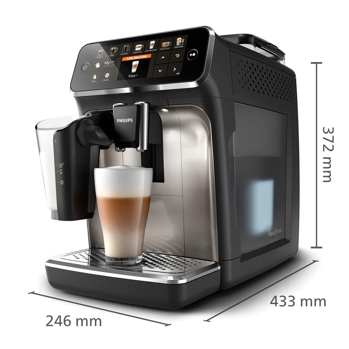 Philips EP5447/90 5400 Series Kaffeevollautomat, 12 Kaffeespezialitäten, LatteGo Milchsystem 4