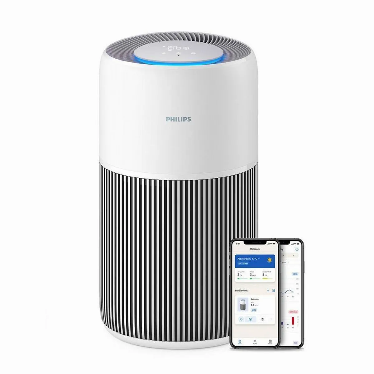 Philips AC2220/10 Luftreiniger, leise 420 m³/h, WLAN-Steuerung, für bis zu 109 m²