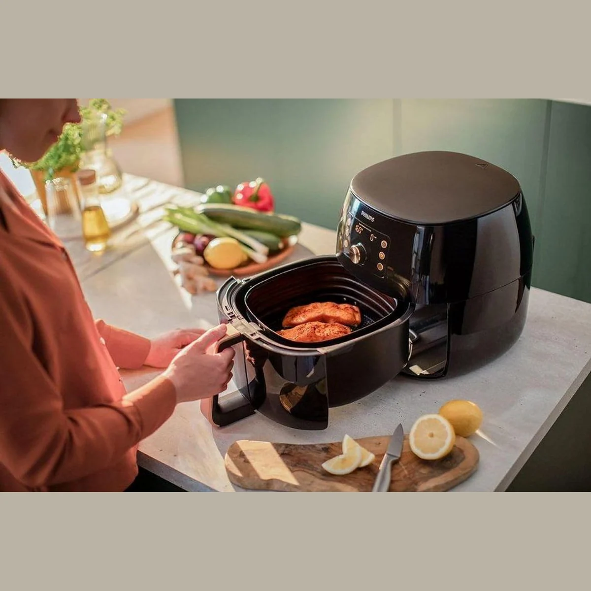 Philips Airfryer XXL Premium Collection HD9867/90, 7,3L Kapazität, Smart Sensing Technologie 3
