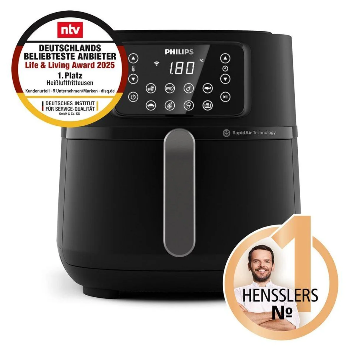 Philips Heißluftfritteuse Airfryer XXL HD9285/90, 7,2 l, 2000 W, vielseitige Kochfunktionen 3