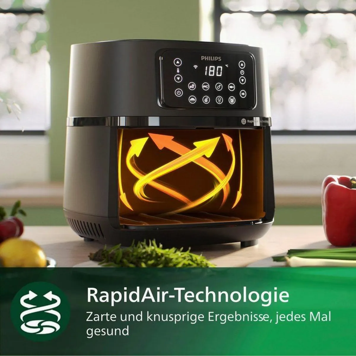 Philips Heißluftfritteuse Airfryer XXL HD9285/90, 7,2 l, 2000 W, vielseitige Kochfunktionen 4