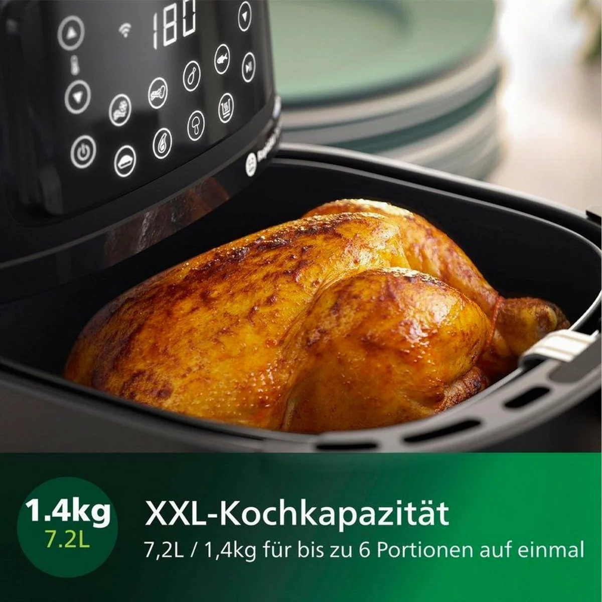 Philips Heißluftfritteuse Airfryer XXL HD9285/90, 7,2 l, 2000 W, vielseitige Kochfunktionen 5