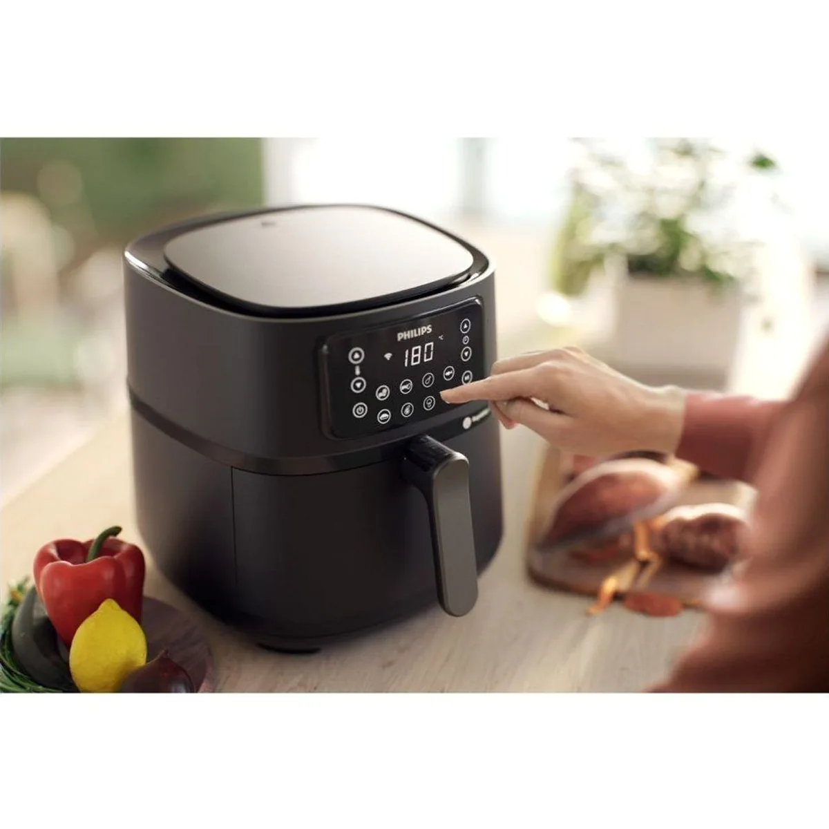 Philips Heißluftfritteuse HD9285/93, 2000 W, 7,2 l Kapazität, 16 Kochfunktionen 3