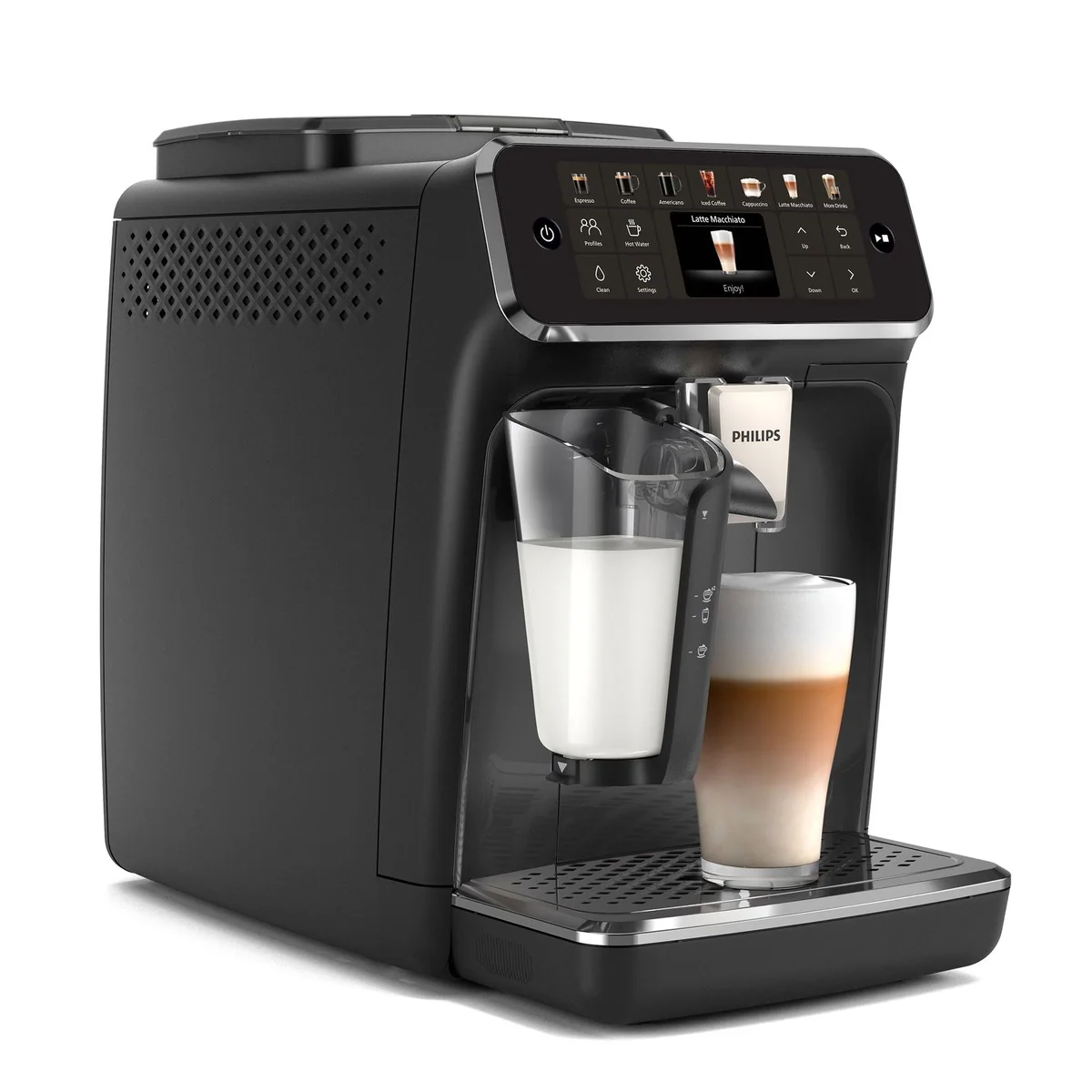 Philips EP4441/50 Kaffeevollautomat, 12 Kaffeespezialitäten, LatteGo-Milchsystem, SilentBrew Technologie