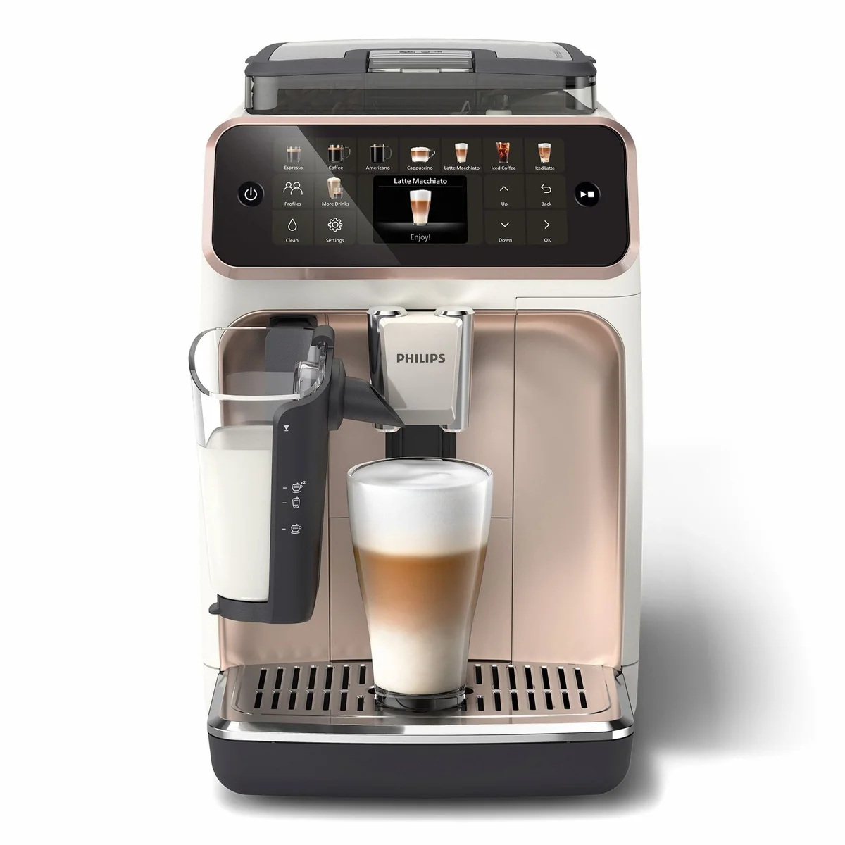 Philips EP5543/80 Kaffeevollautomat, 20 Kaffeespezialitäten, LatteGo-Milchsystem, SilentBrew Technologie 3