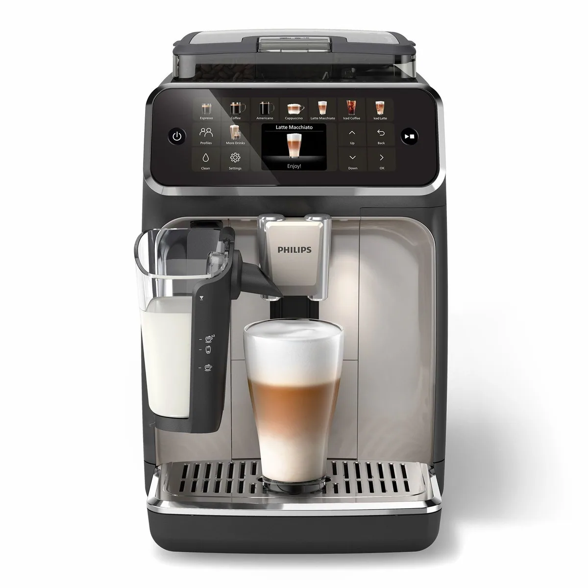 Philips Kaffeevollautomat EP5547/90, 20 Kaffeespezialitäten, LatteGo-Milchsystem, SilentBrew Technologie 2