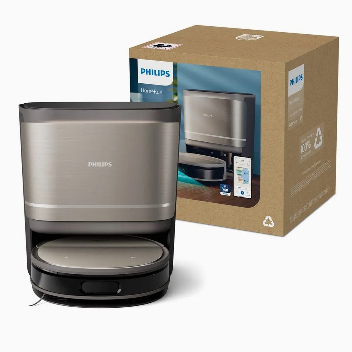 Philips Saug-Wischroboter XU9100/10, 280 Min. Akkulaufzeit, D-ToF-Sensoren 3