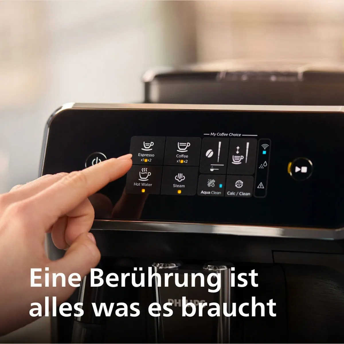 Philips Kaffeevollautomat EP2225/10, 2 Kaffeespezialitäten, anpassbare Aromastärke, Panarello Milchschäumer 5