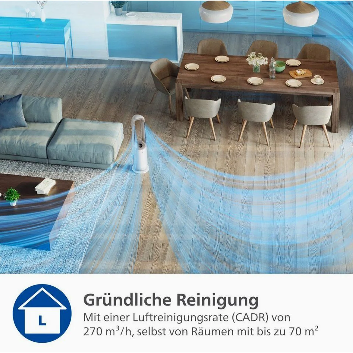 Philips AMF870 Air Performer, 3-in-1 Luftreiniger, Kühlung & Heizung für 70 m² 2