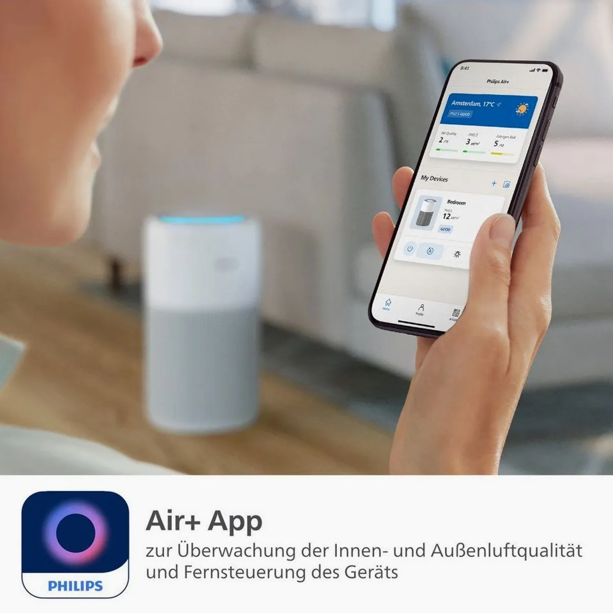 Philips PureProtect Quiet 2200 Series Luftreiniger, leise, App-Steuerung, für Räume bis 109 m² 2